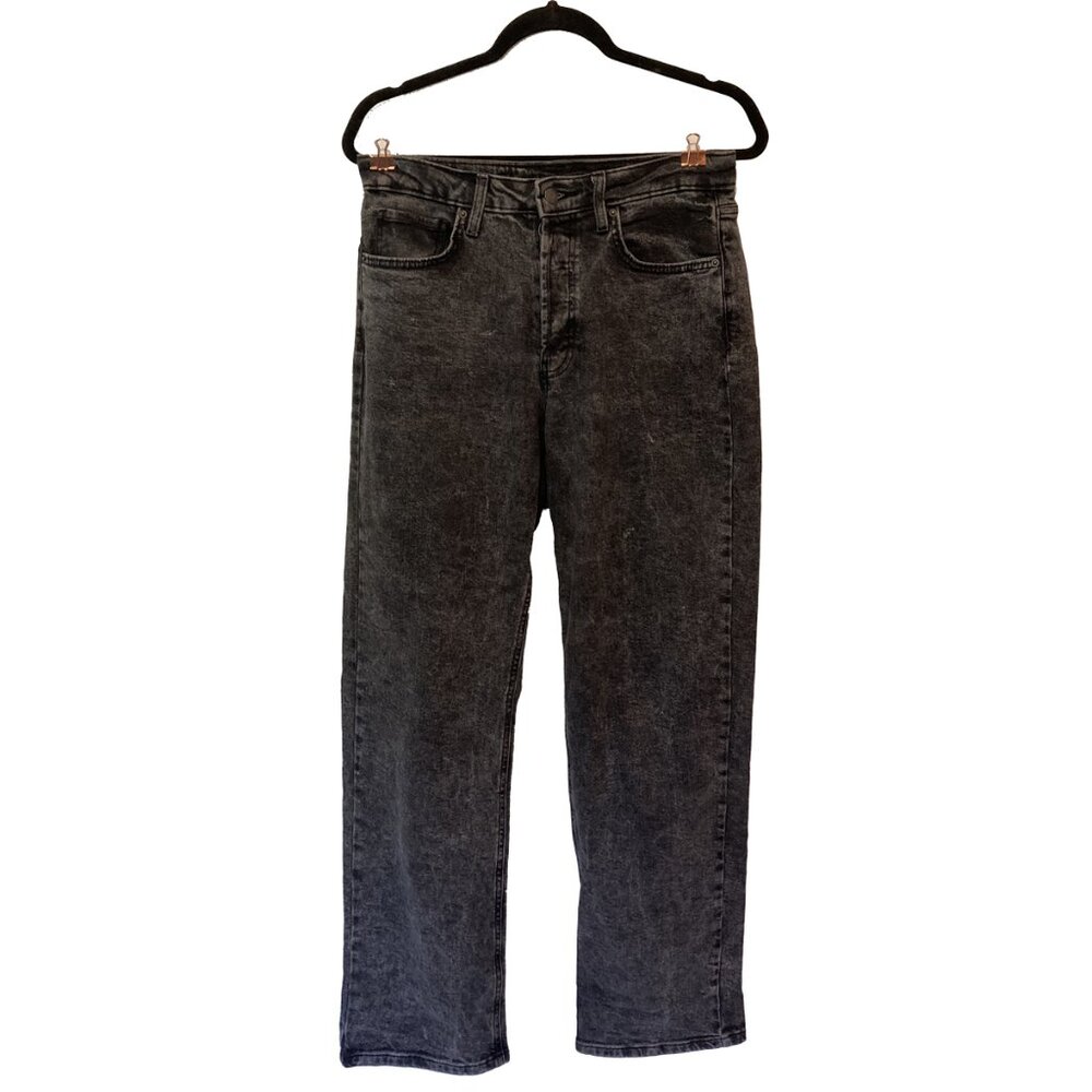 Black acid wash straight leg jeans by wild fable size 8